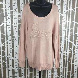 Torrid Love Script Sweater Blush Pink 18/20 2X